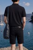Quần Short Slimfit Denim Black White