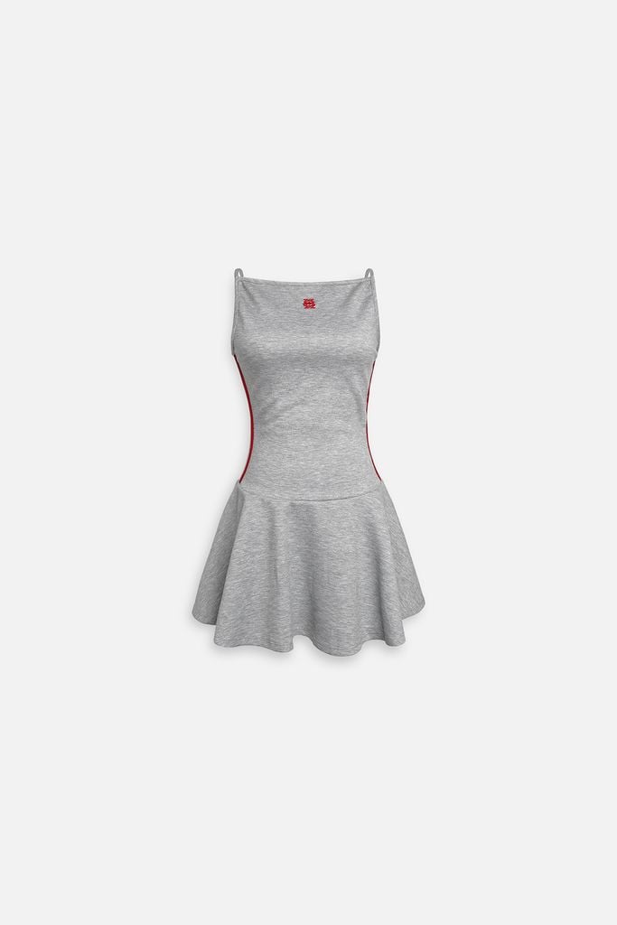  Đầm Thun Sát Nách Phối Sọc Racer Flare 