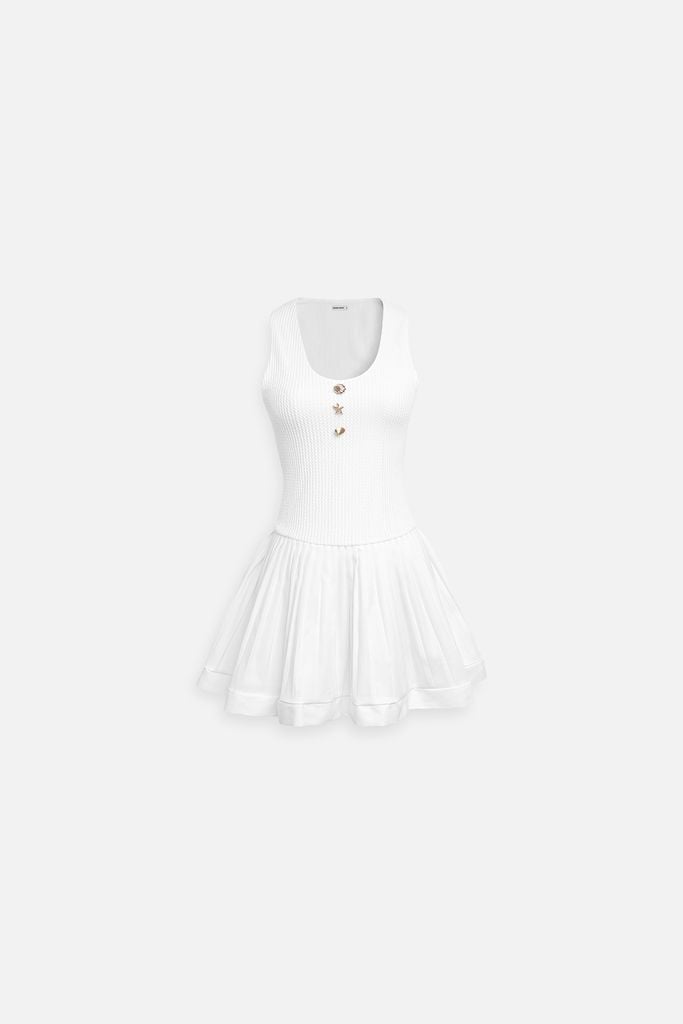  Đầm Ngắn Seashell Button Gentle 