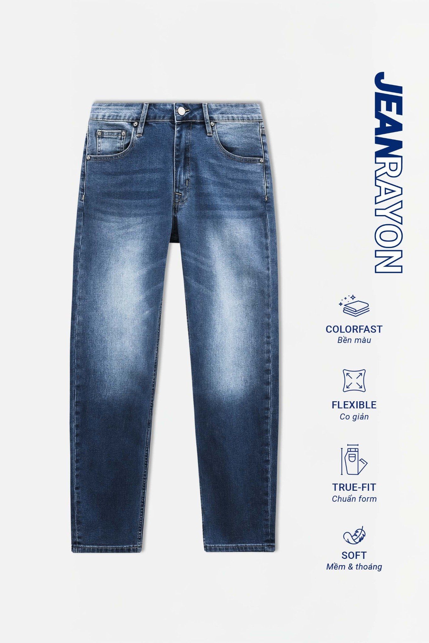 Quần Jean Rayon Slimfit Classic Blue Ss2
