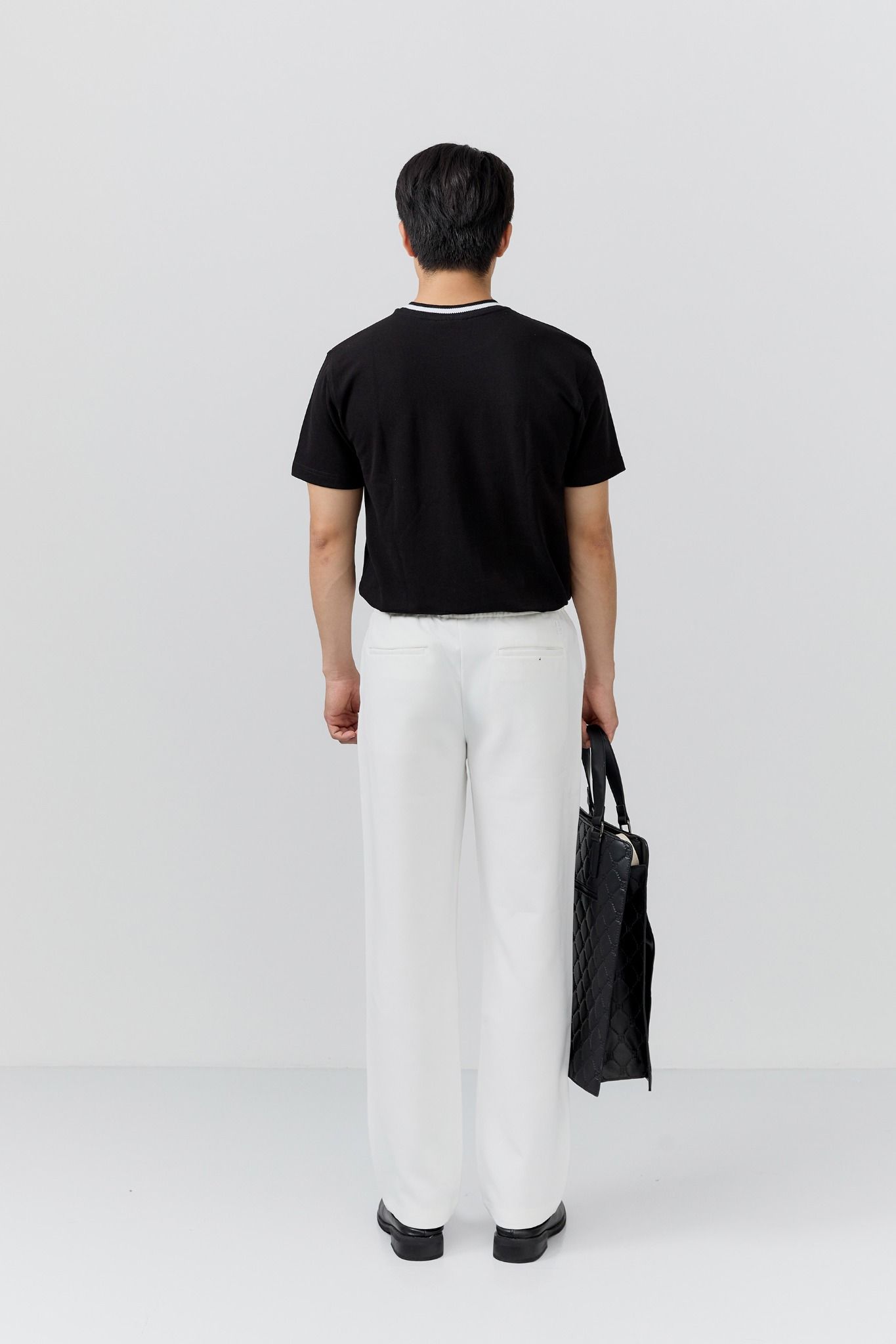 Quần Tây Straight Lưng Thun Basic