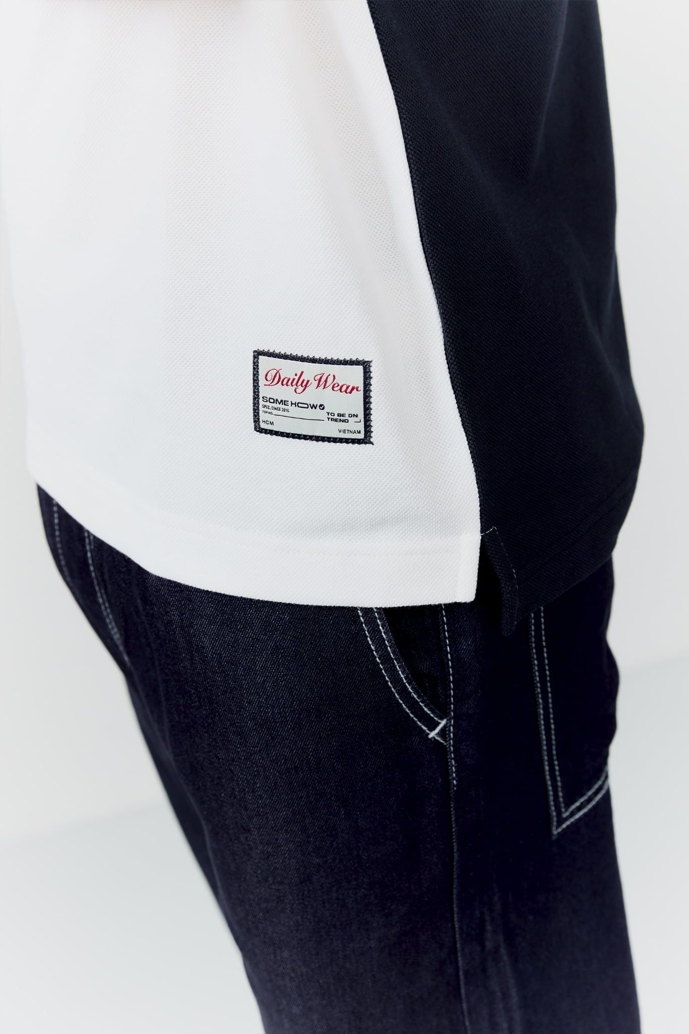 Áo Thun Regular Front Back Colors Mixed