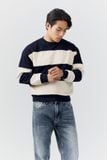 Áo Nỉ Relaxed Textured Stripe Crewneck