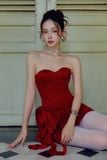 Đầm Ngắn Draped Skirt Mini Dress