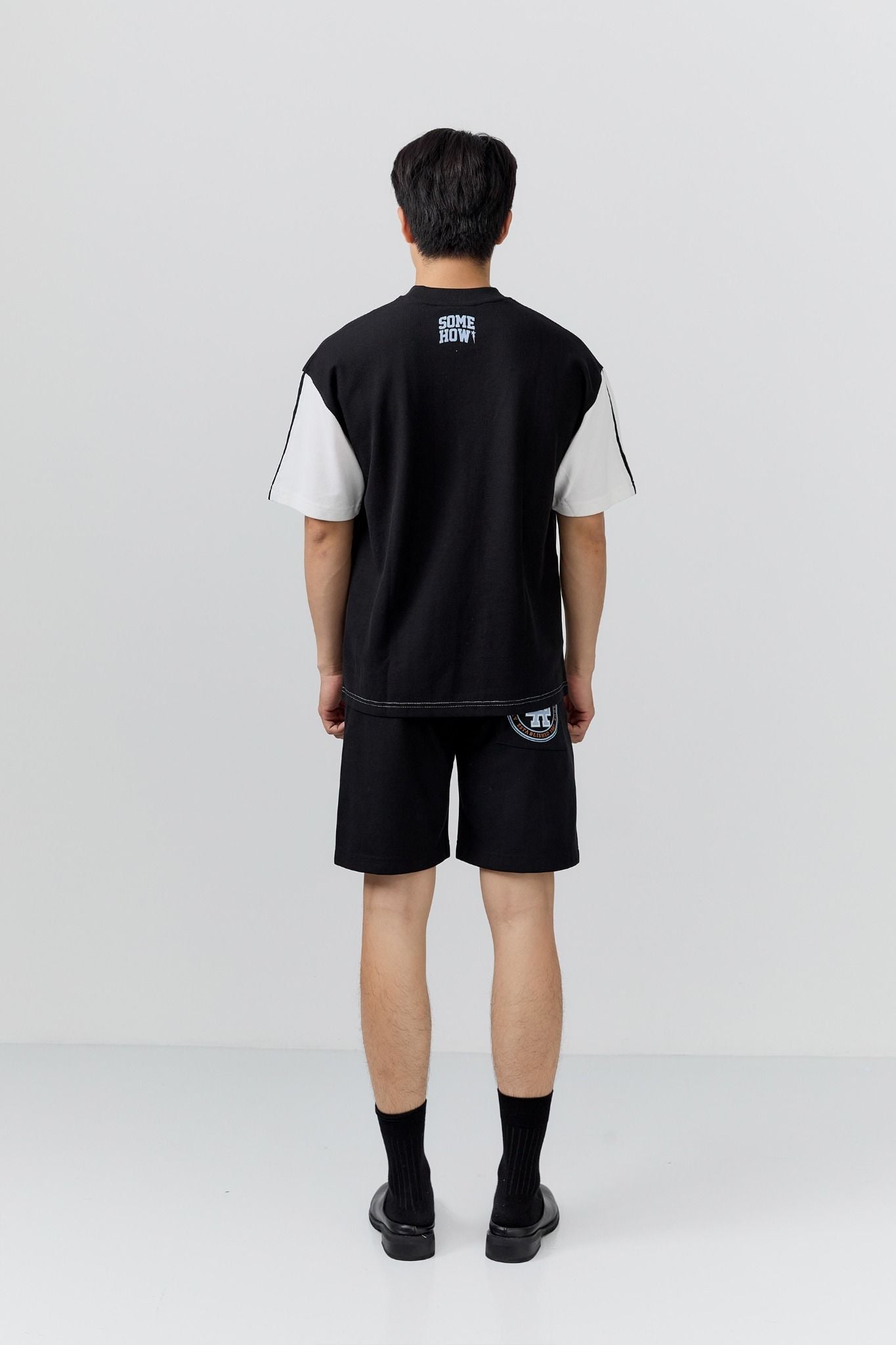 Set Áo Thun Short Black White LA