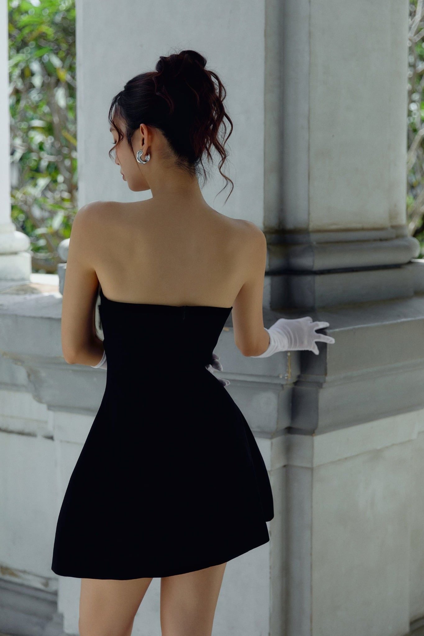 Đầm Ngắn Gentle Strapless Mini Rose