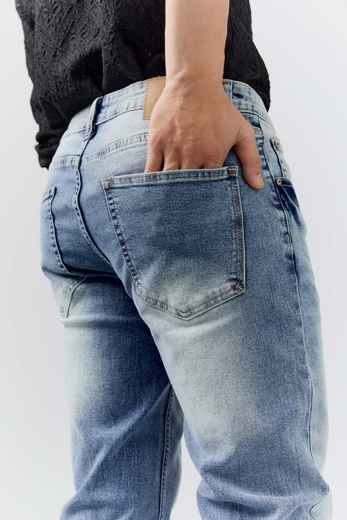 Quần Jean Rayon Slimfit White Blue Ss2