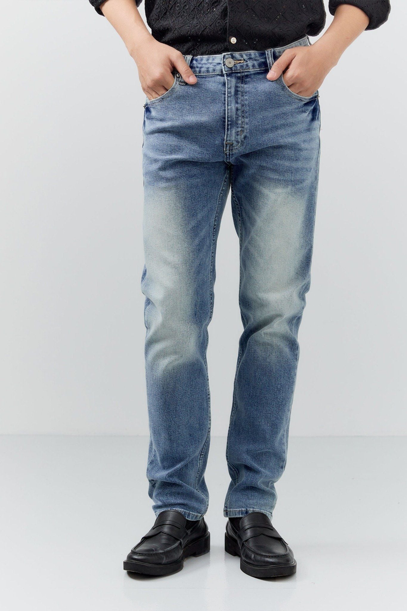 Quần Jean Rayon Slimfit White Blue Ss2