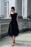 Đầm Dài Vai Lệch Phối Ren Ethereal