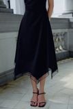 Đầm Dài Vai Lệch Phối Ren Ethereal