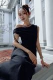 Đầm Dài Vai Lệch Phối Ren Ethereal