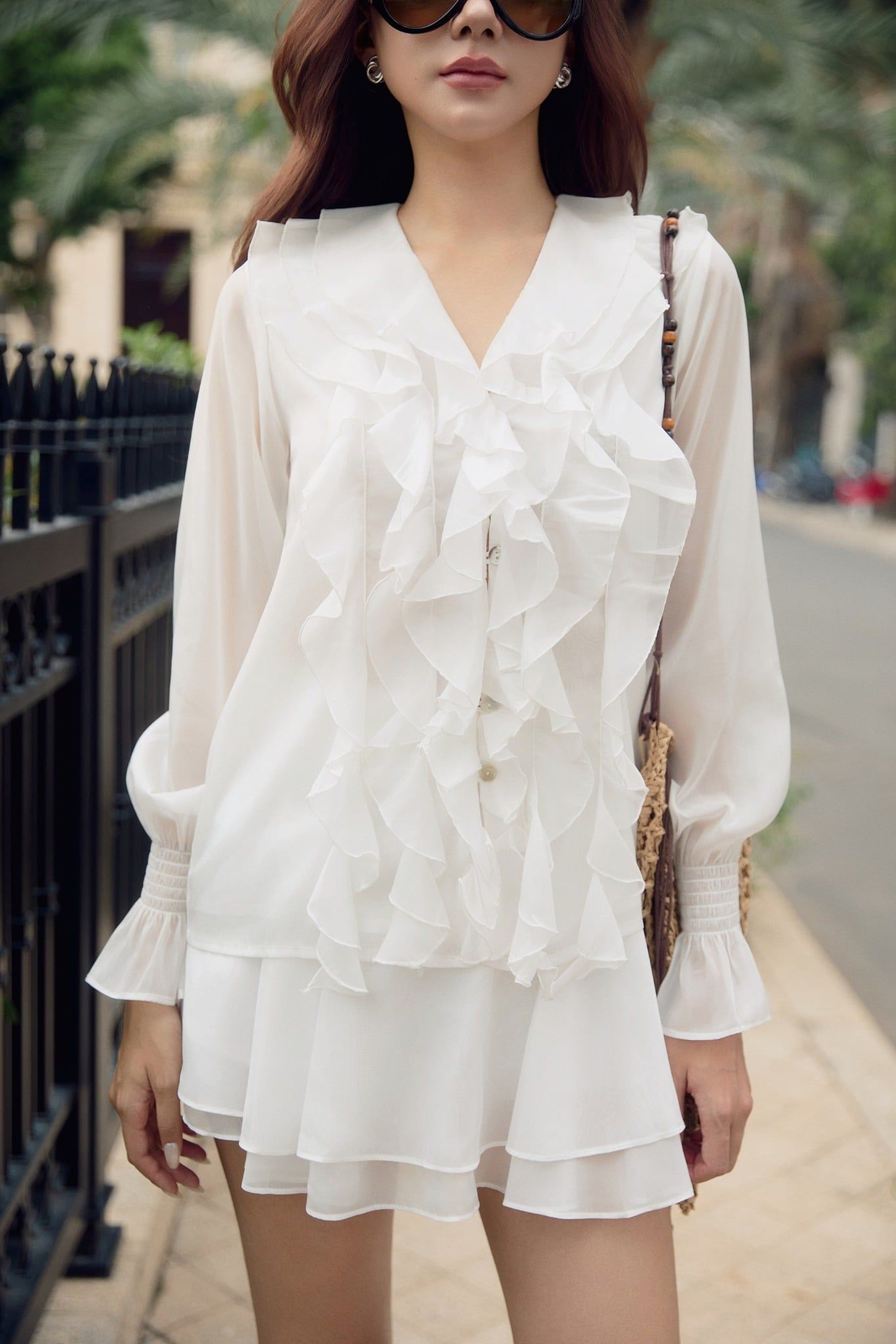 Áo Romantic Ruffle Blouse