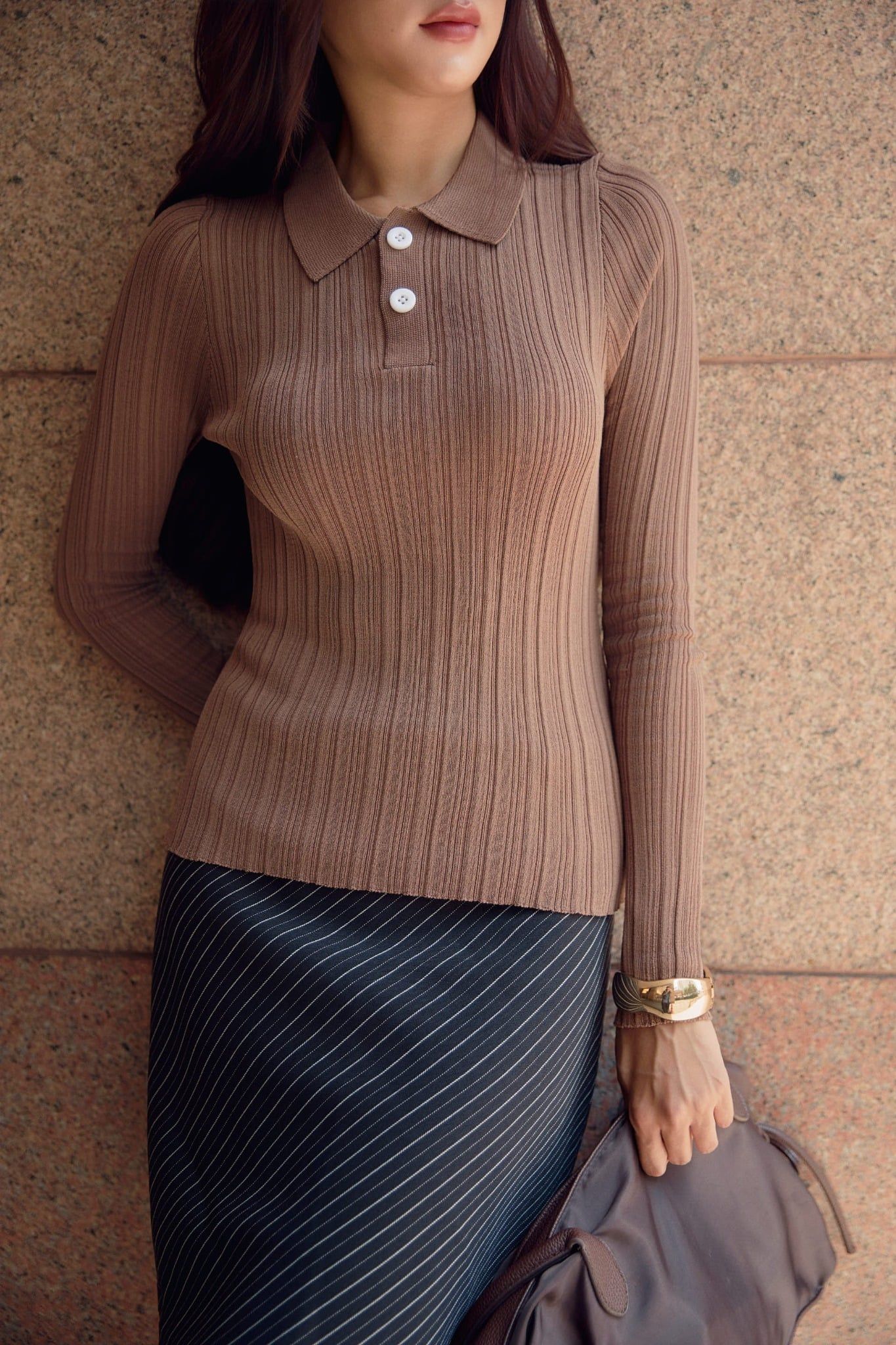 Áo Tay Dài Knit Basic