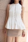 Áo Crossback Sleeveless Pleat