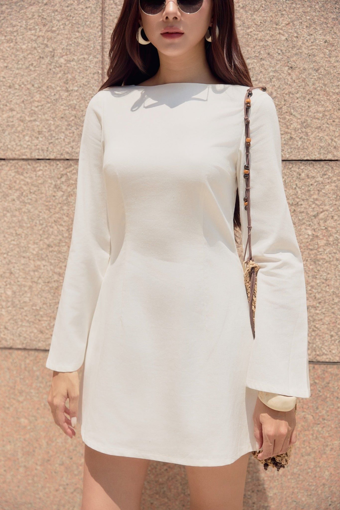 Đầm Ngắn Aurora Bell Sleeves