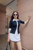 Áo Calm Ivory Collar Ribbed