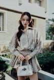 Đầm Ngắn The Checked Shirt Neck