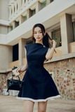 Đầm Ngắn Sleeveless Pleated Hem Detail