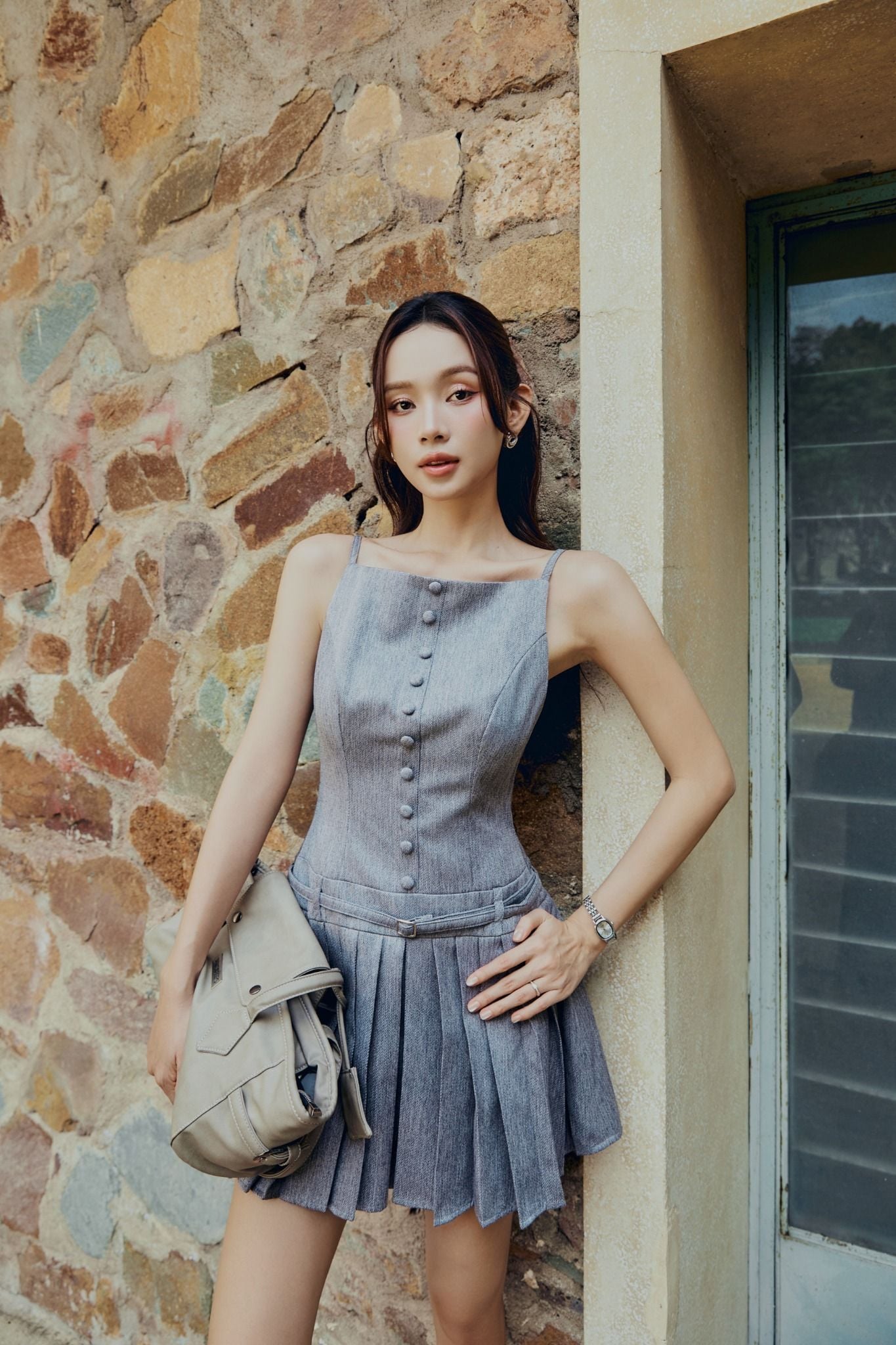 Đầm Ngắn Charm Pleated Mini