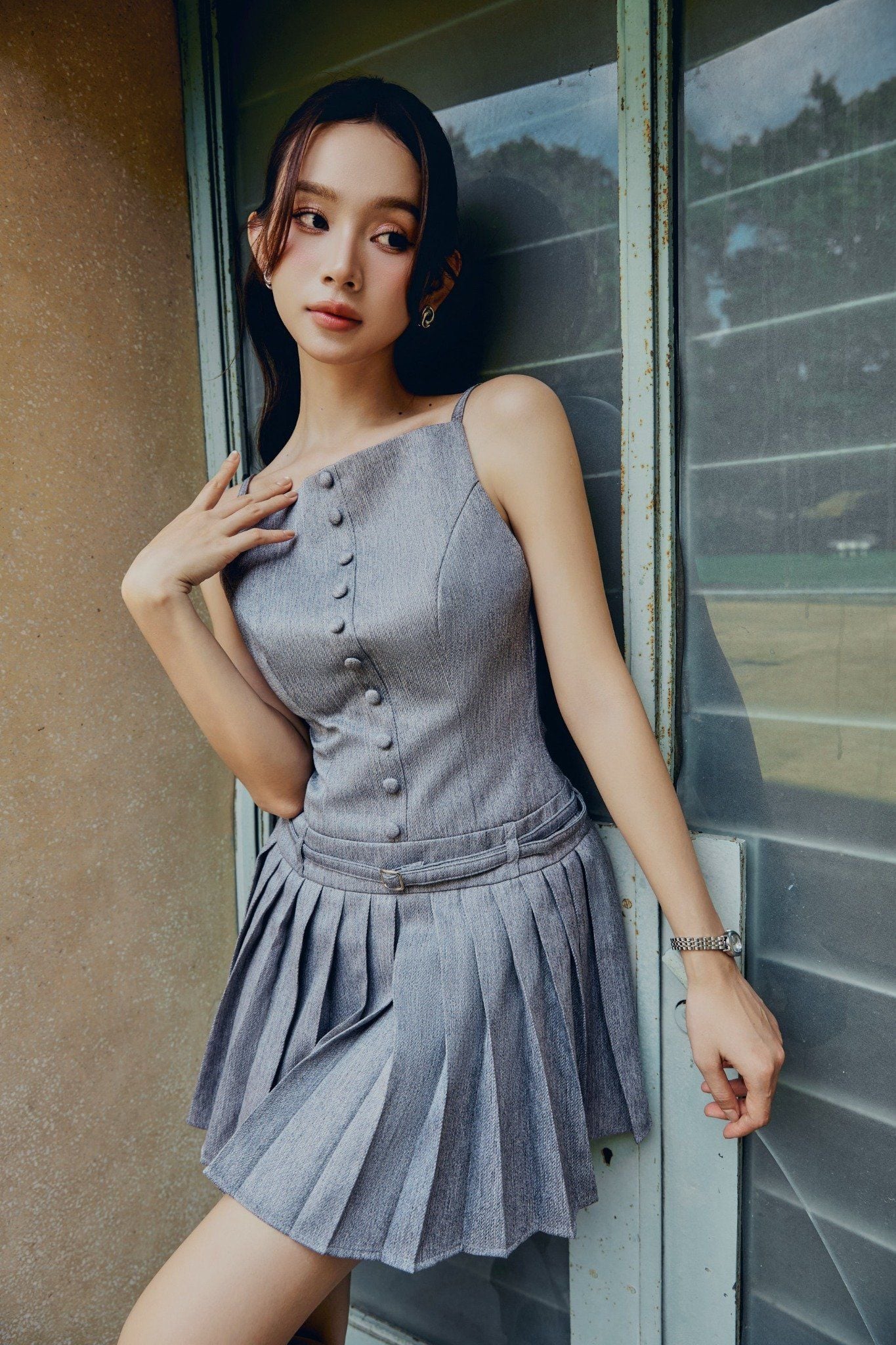 Đầm Ngắn Charm Pleated Mini