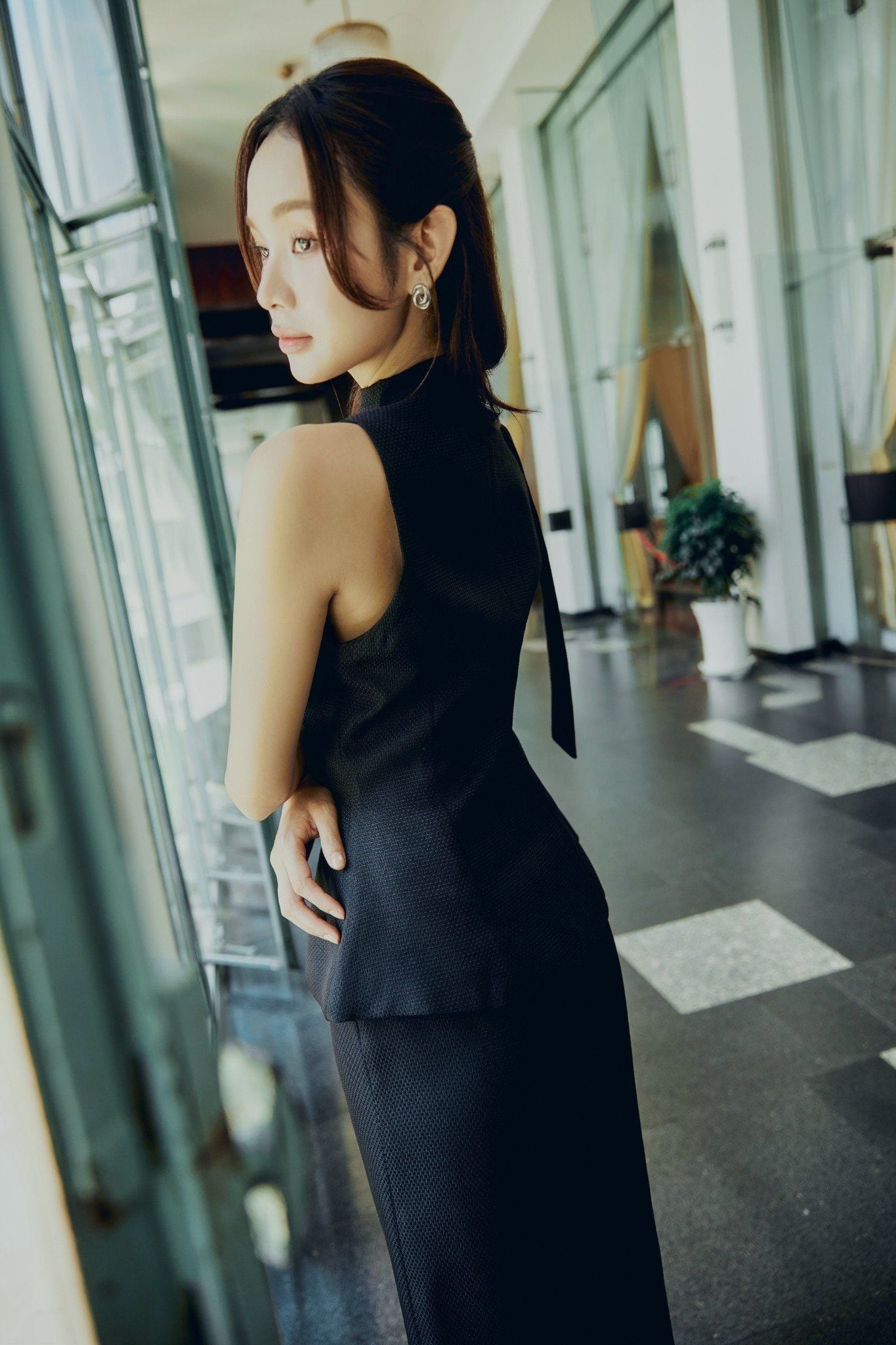 Áo Elegant Peplum Sleeveless