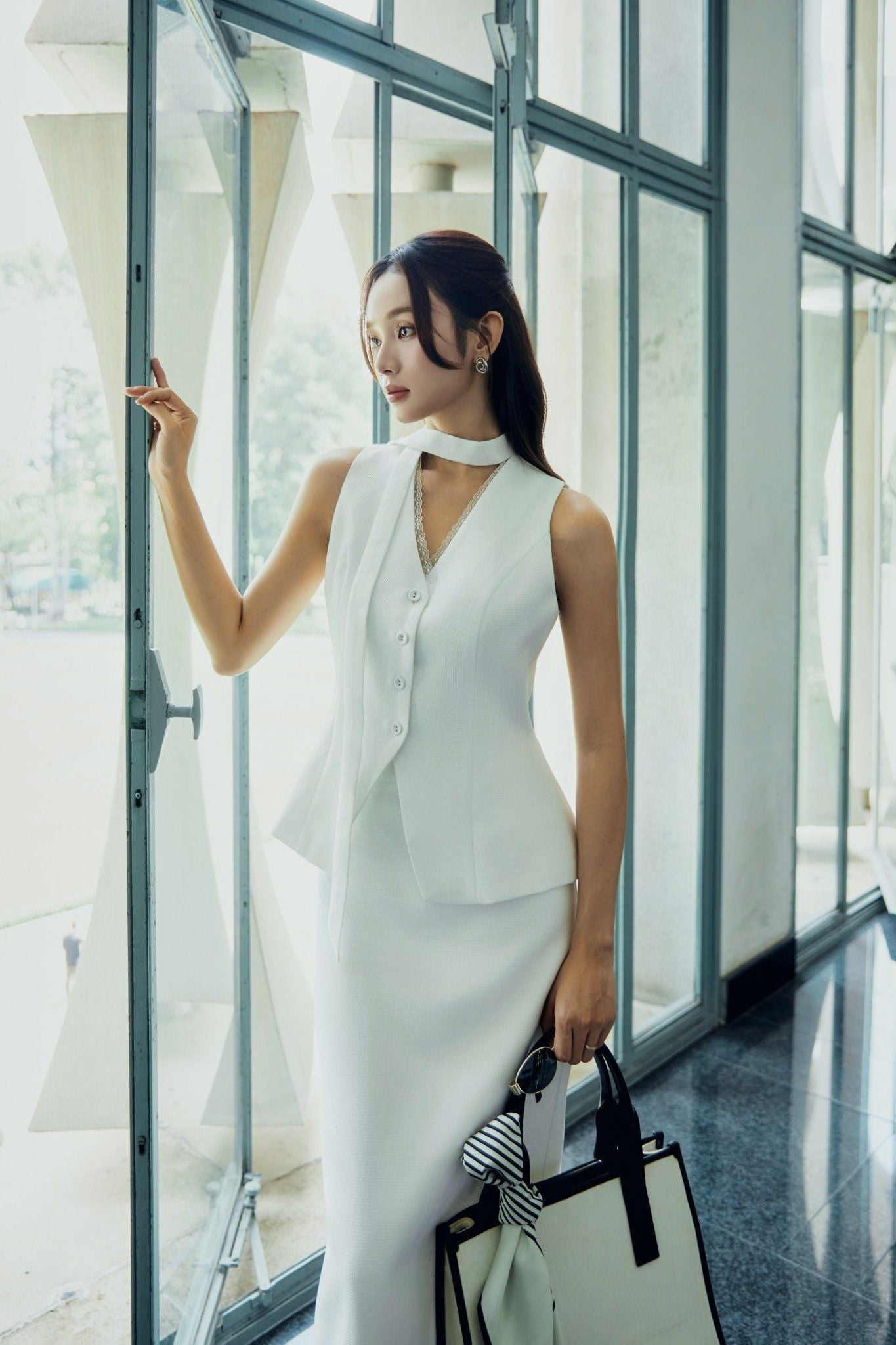  Áo Elegant Peplum Sleeveless 