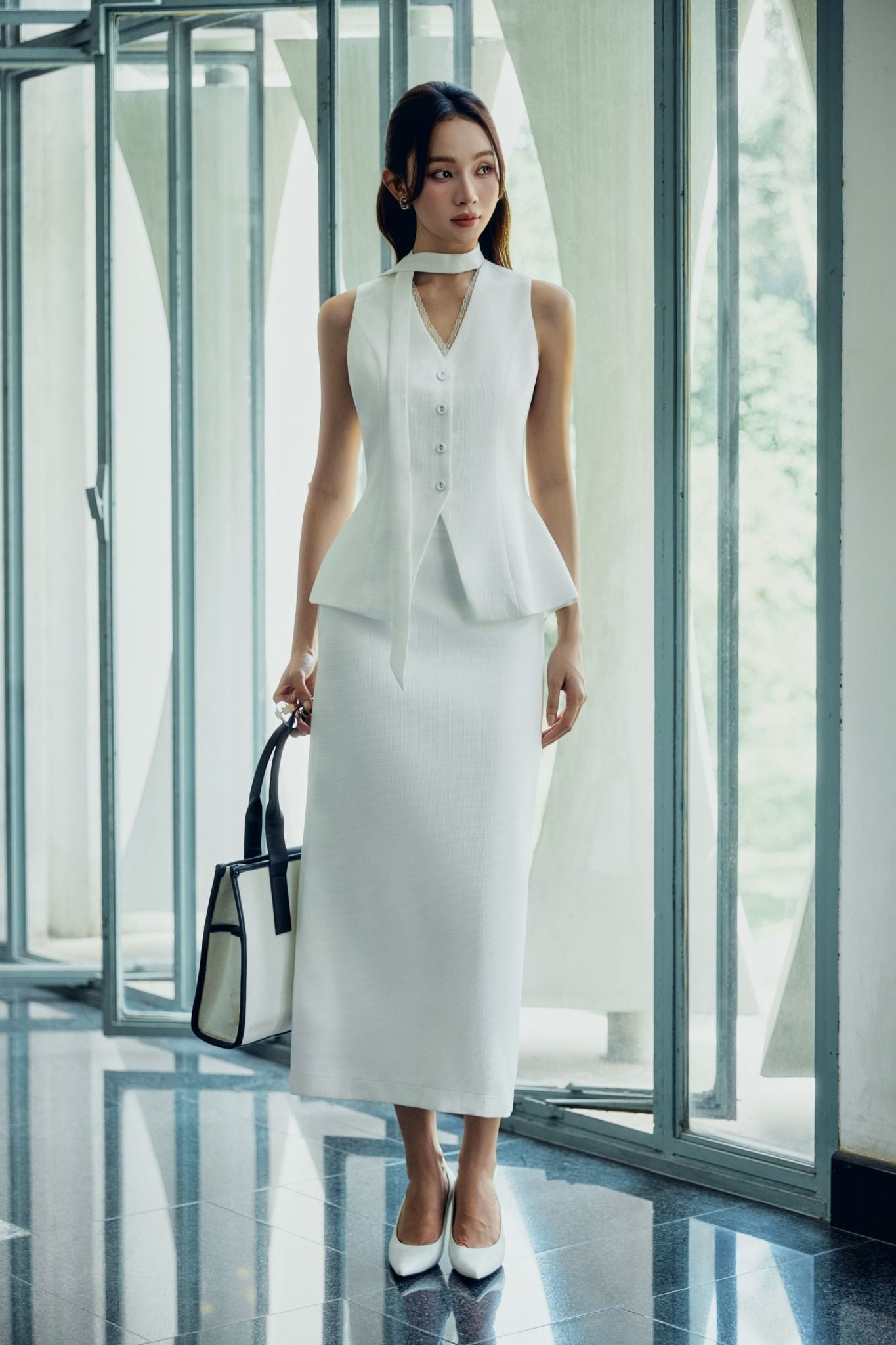 Áo Elegant Peplum Sleeveless