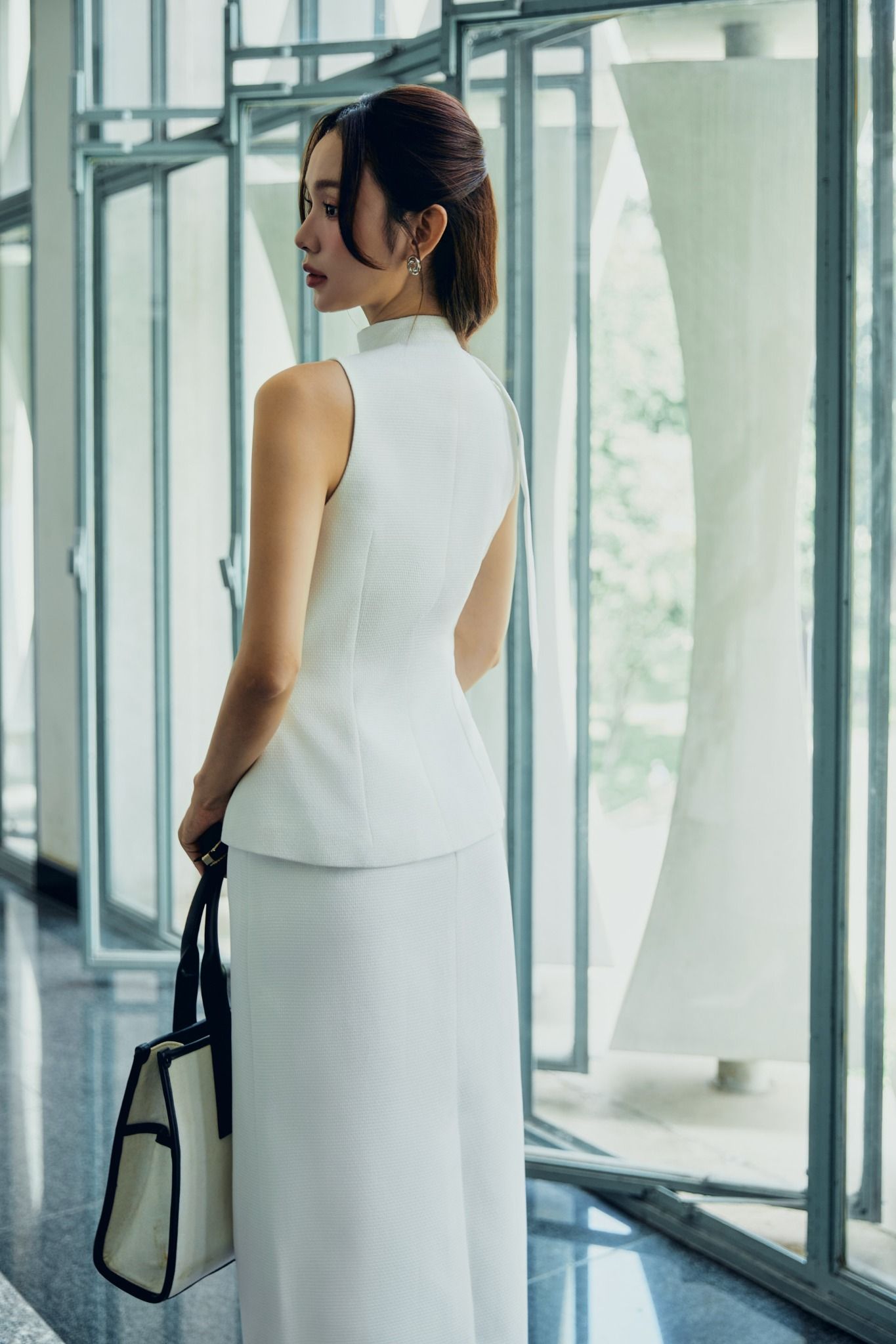 Áo Elegant Peplum Sleeveless