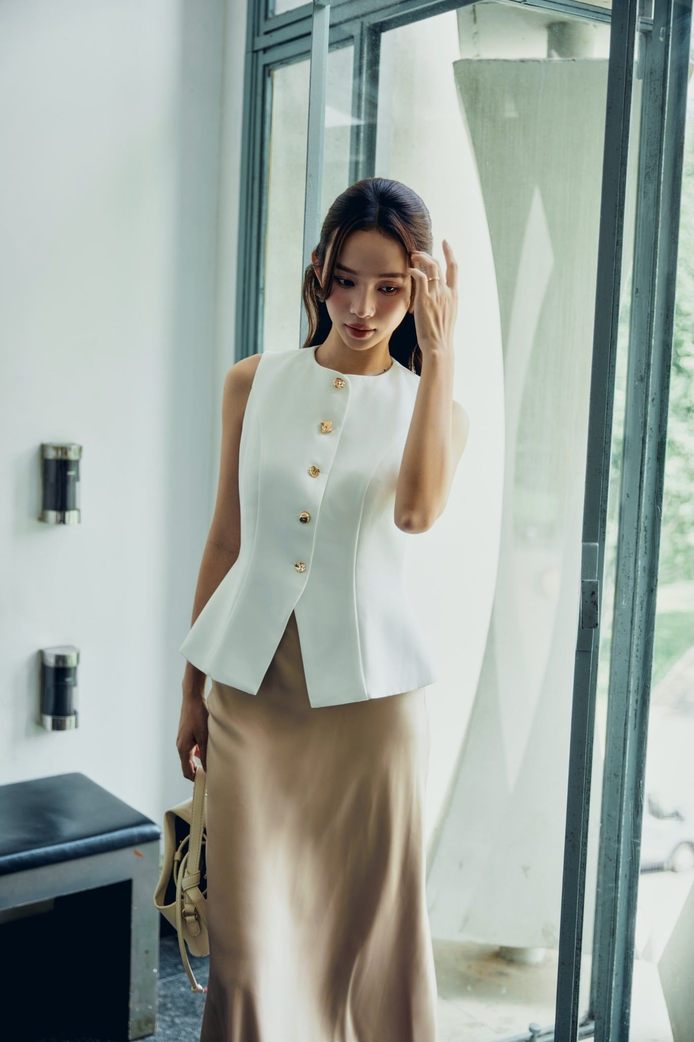 Áo Workwear Sleeveless Circleneck