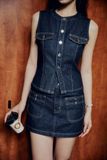 Chân Váy Ngắn Denim 2 Pockets