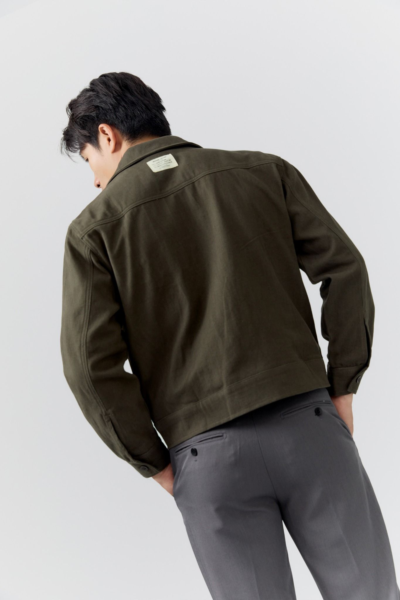 Áo Khoác Boxy Kaki Grand Pocket