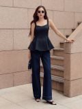 Quần Jean Straight Light Flare Blue