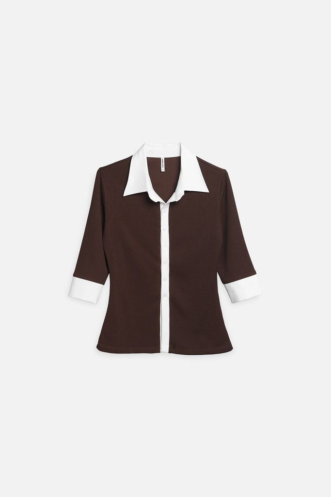  Áo Calm Ivory Collar Ribbed 