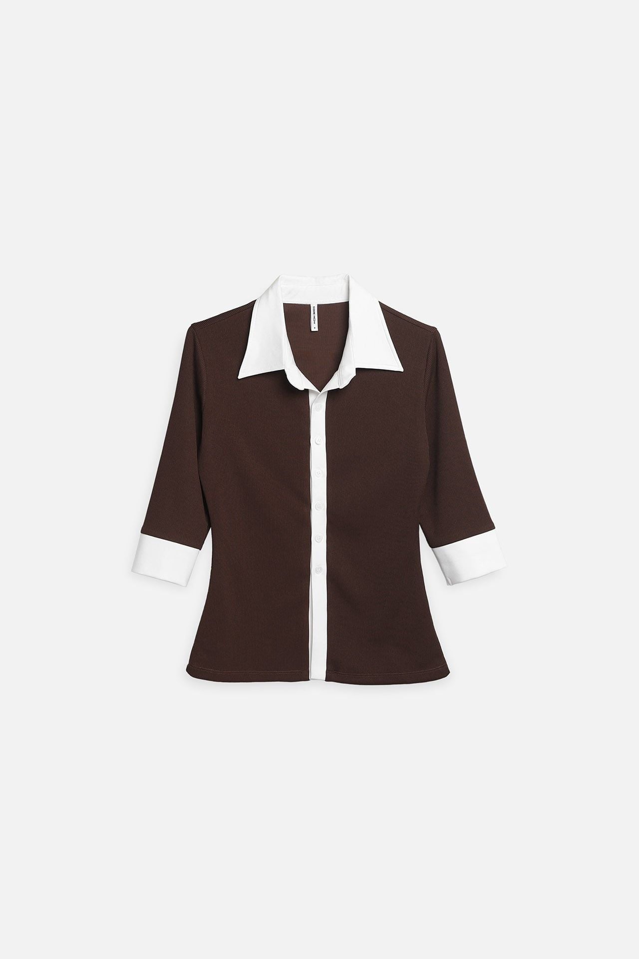 Áo Calm Ivory Collar Ribbed