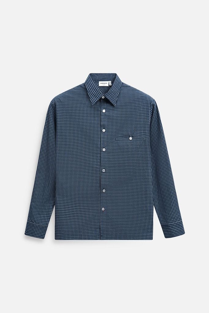  Áo Sơ Mi Relaxed Dark Blue Check 