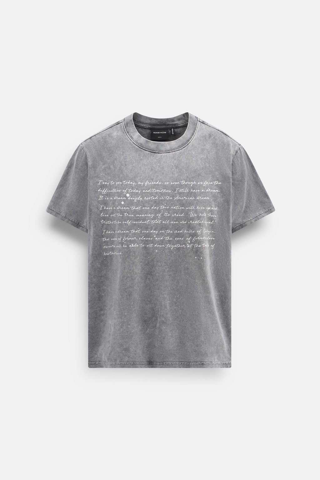 Áo Thun Wash Handwriting Letter