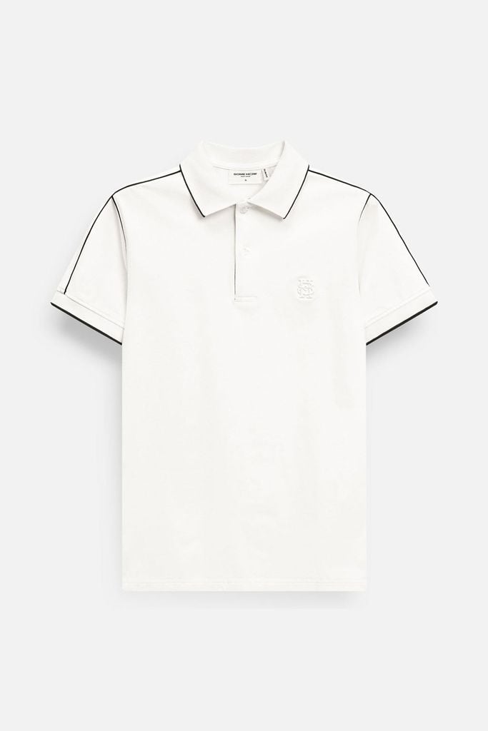  Áo Polo Slimfit Minimal Line White 