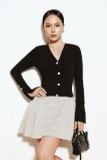 Đầm Ngắn Lumière Ribbed V-Neck