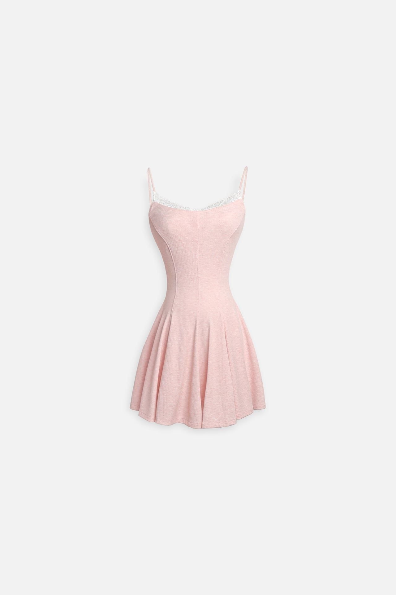 Đầm Ngắn Chất Thun Phối Ren Selena Cami Dress