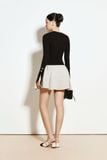 Đầm Ngắn Lumière Ribbed V-Neck