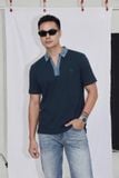 Áo Polo Regular Phối Bo Cổ Denim