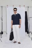 Áo Polo Boxy Creamy Collar On Blue