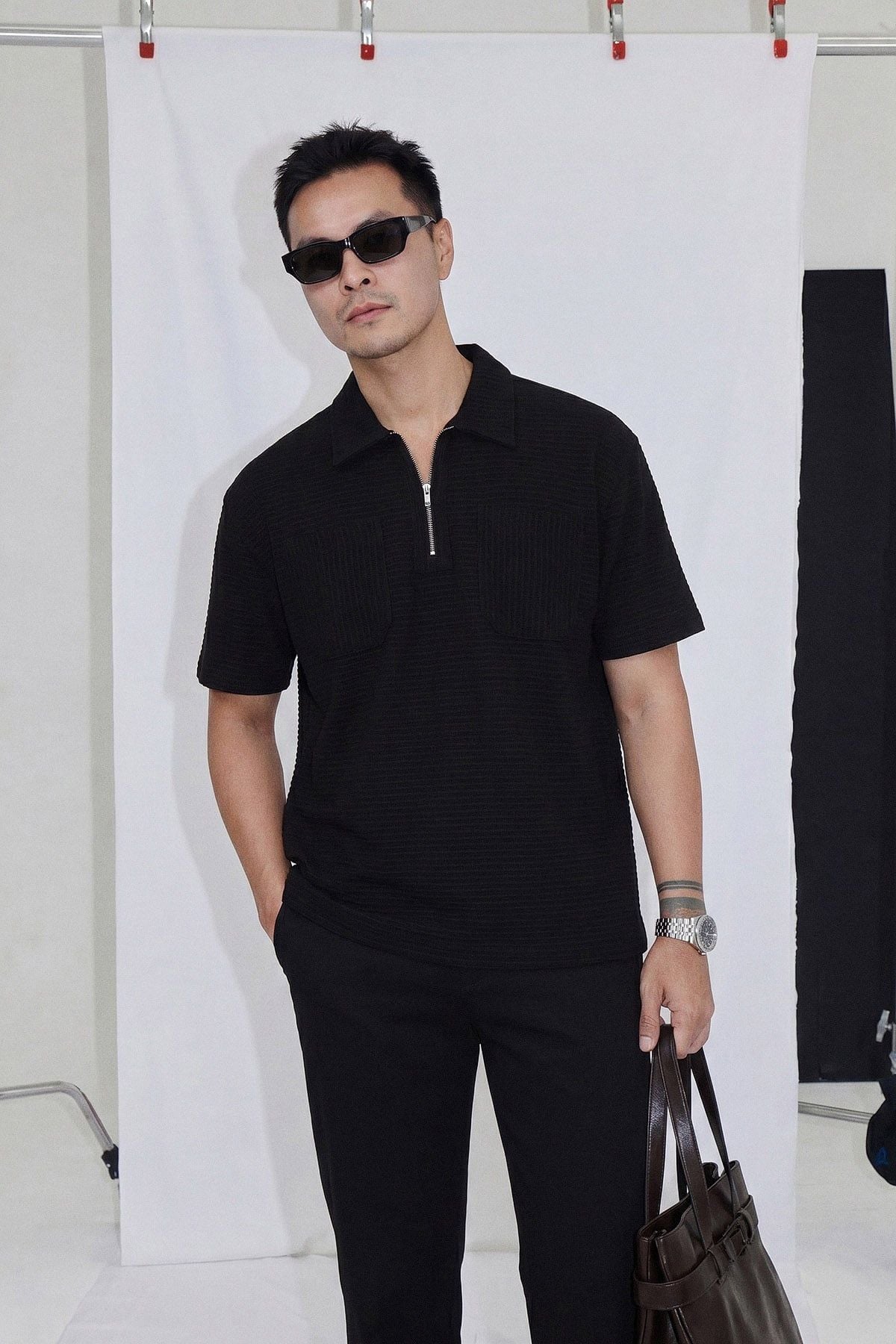Áo Polo Boxy Zipper Summer