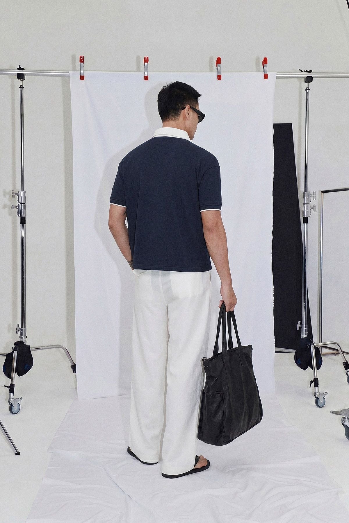 Áo Polo Boxy Creamy Collar On Blue
