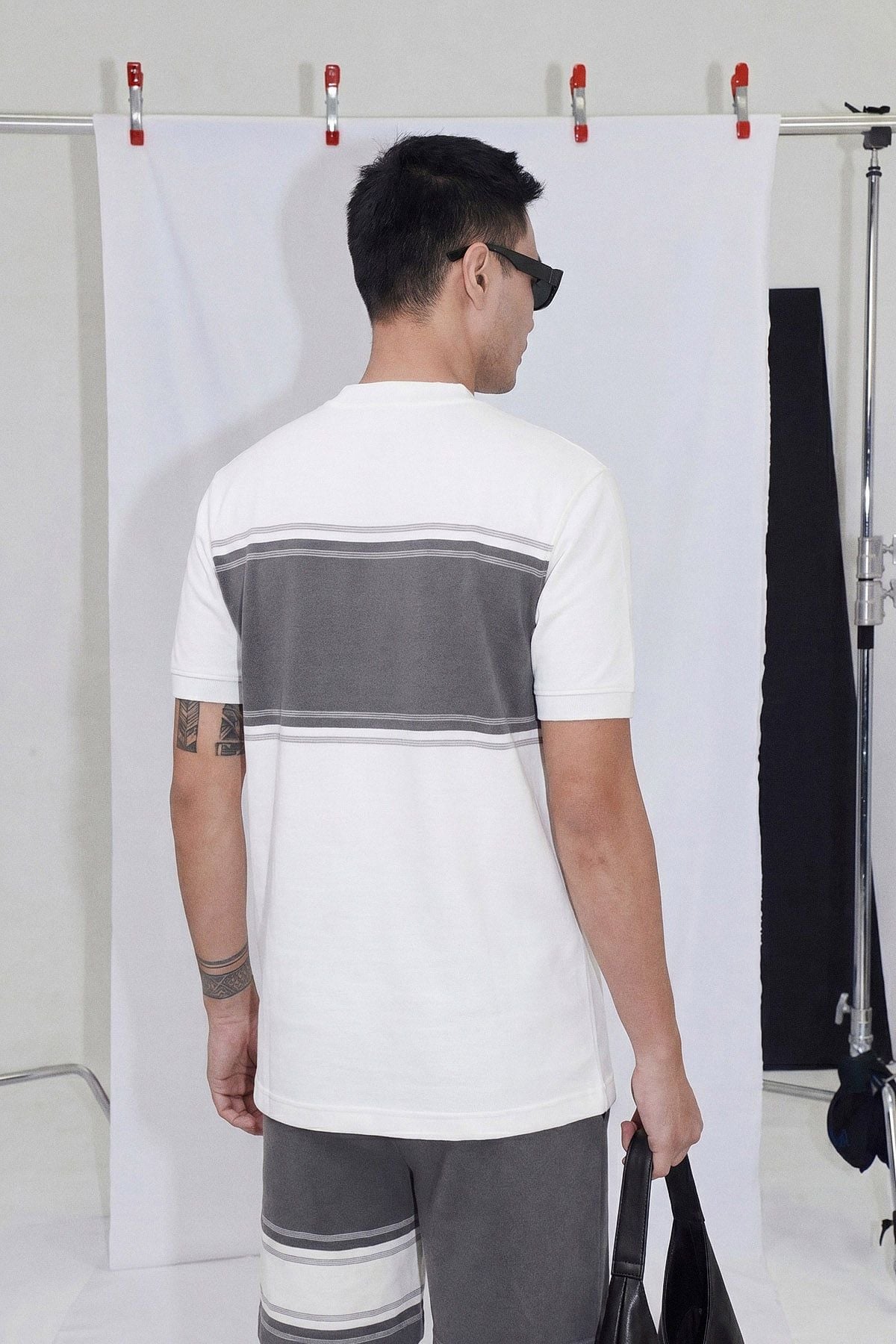 Set T-shirt Color Block Short Side