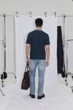 Quần Jean Văn Phòng Ống Suông Sợi Caphe Siêu Nhẹ Màu Xanh Wash