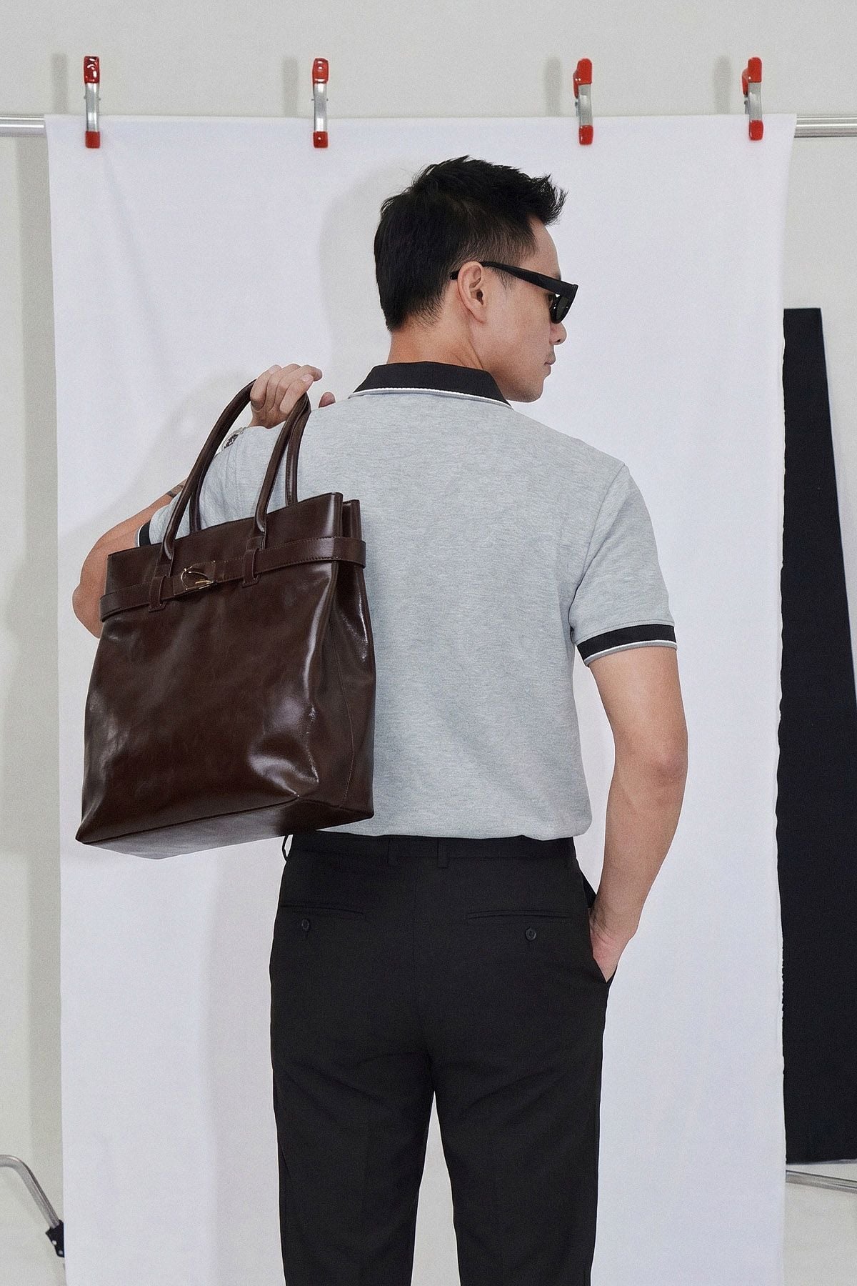 Áo Polo Regular Premium Black Gray