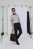 Áo Polo Regular Premium Black Gray