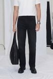 Quần Jean Văn Phòng Ống Suông Sợi Caphe Siêu Nhẹ Màu Đen Wash