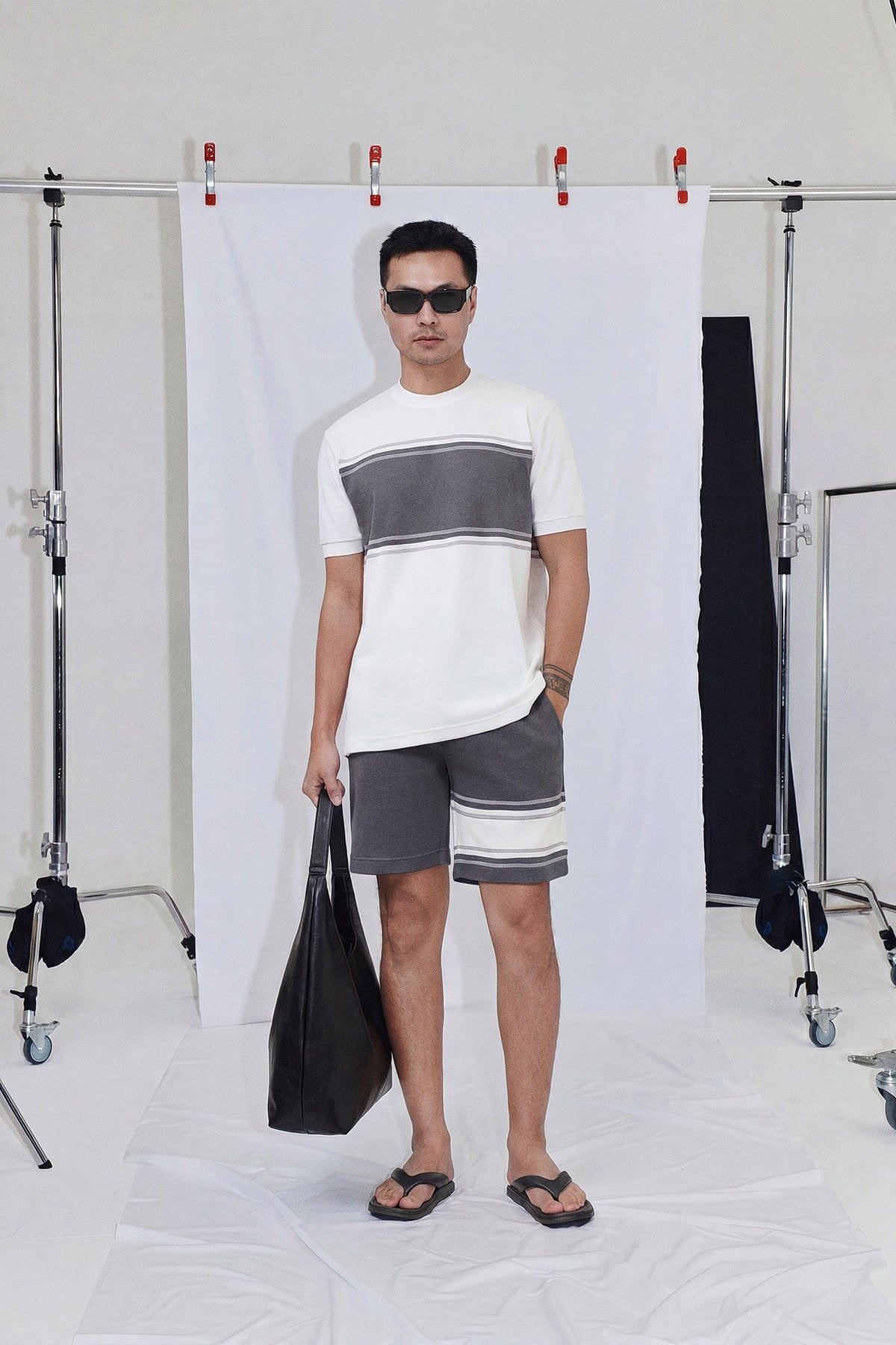 Set T-shirt Color Block Short Side